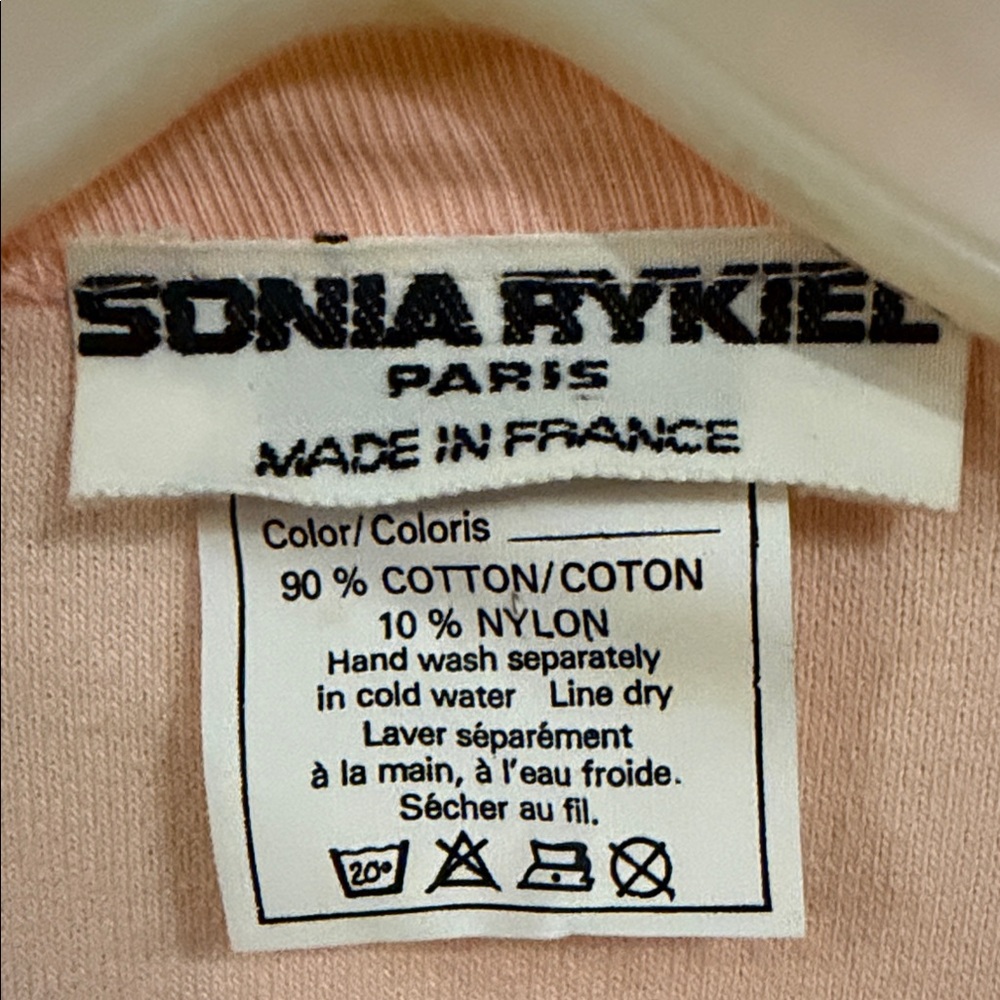 Sonia Rykiel Peach Velour Women's Cardigan and Wide-Pants Set - Picture 2 of 12